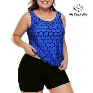 Aleumdr Retro Polka Dot Tankini Size XL